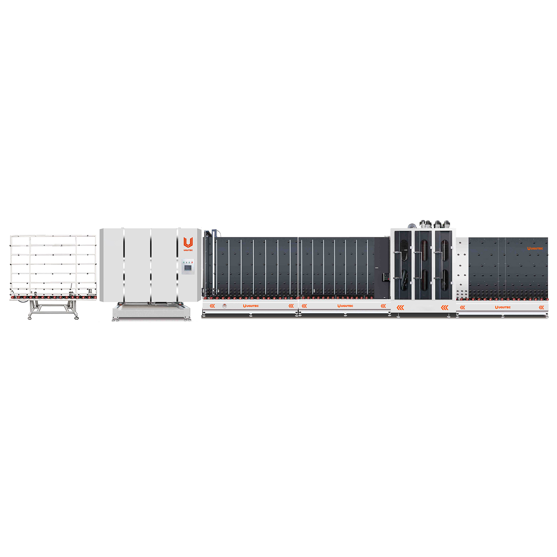 Linea Vertical Automática para el Lavado y Prensado de DVH con Armado Interior y Barrido de Argón